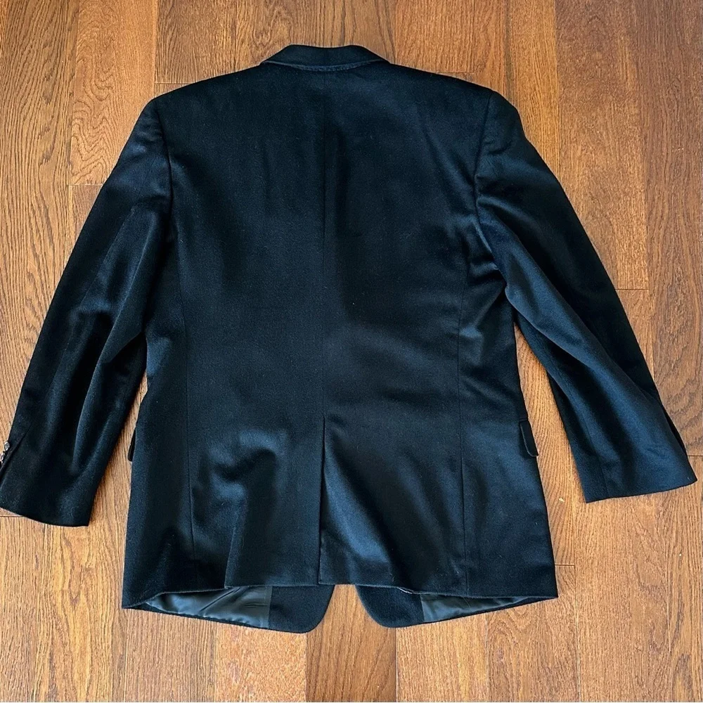 Men’s Coach Black Cashmere Blazer Suit Jacket size 46